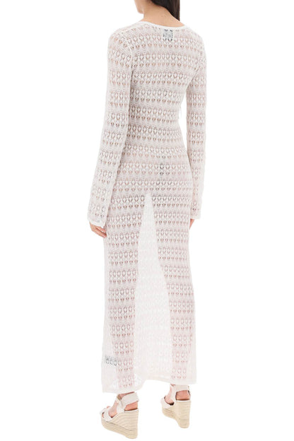 Isabel Marant long embroidered cotton poros dress.