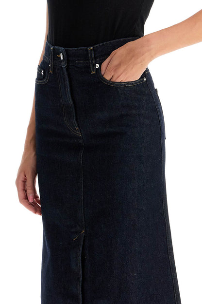 Loulou Studio "organic denim midi skirt rona