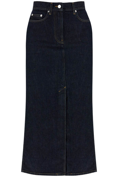 Loulou Studio "organic denim midi skirt rona