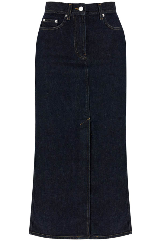 Loulou Studio "organic denim midi skirt rona