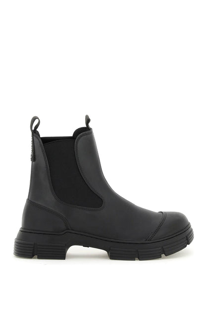 Ganni recycled rubber chelsea ankle boots