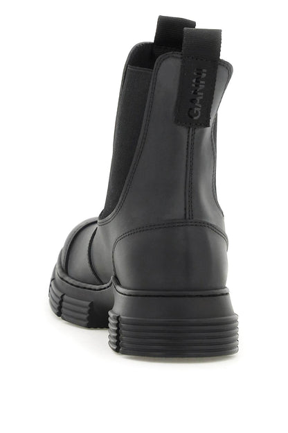 Ganni recycled rubber chelsea ankle boots