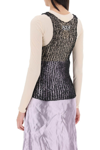 Maison Margiela textured mesh top for testing