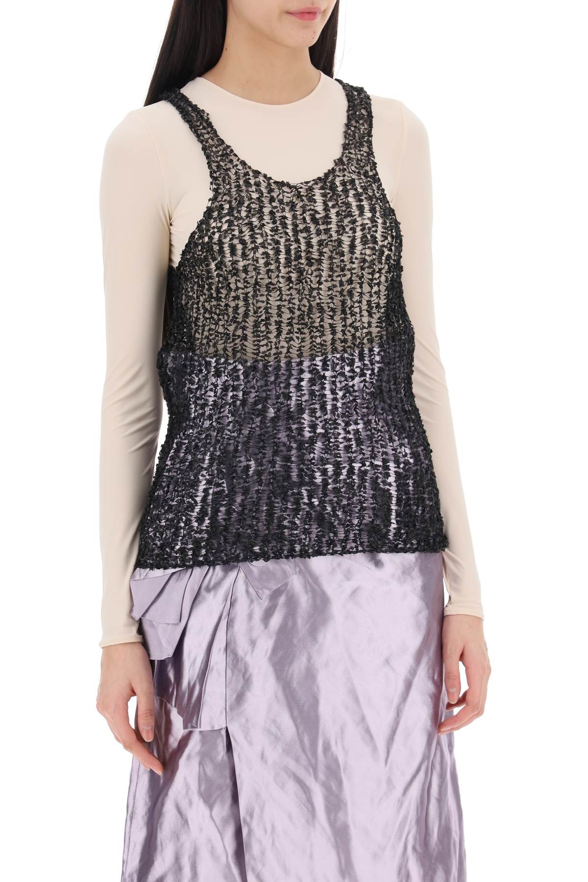 Maison Margiela textured mesh top for testing