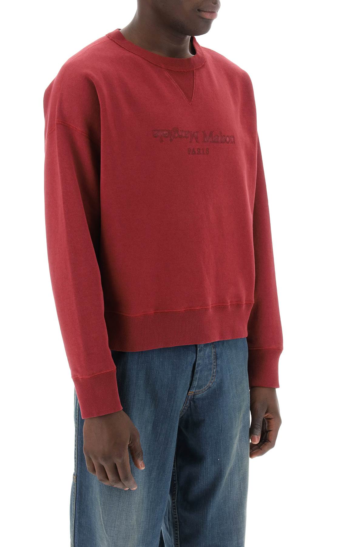 Maison Margiela reverse logo sweatshirt with hood