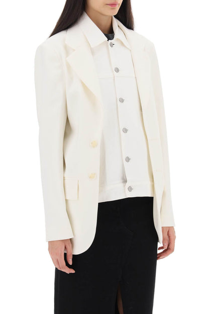 MM6 Maison Margiela trompe l'oeil layered blazer