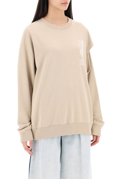 MM6 Maison Margiela crewneck sweatshirt with side cut