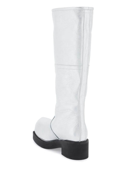 MM6 Maison Margiela laminated leather boots