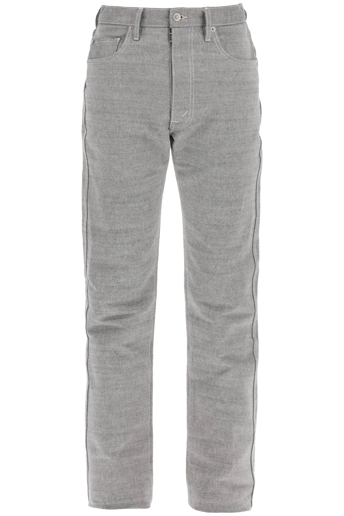 Maison Margiela five-pocket trousers in mélange effect canvas