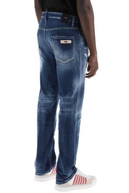 Dsquared2 destroyed denim jeans in 642 style