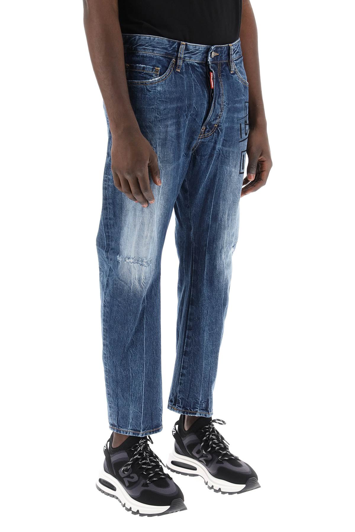 Dsquared2 "dark wash icon stamps bro jeans in