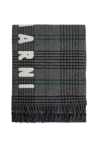 Marni double check wool scarf in 8