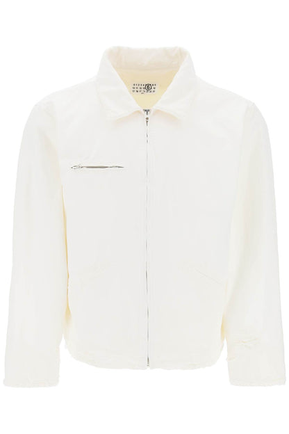 MM6 Maison Margiela distressed cotton canvas jacket