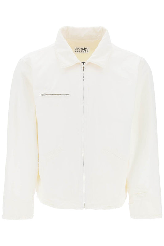 MM6 Maison Margiela distressed cotton canvas jacket