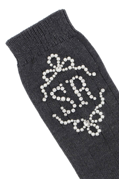 Simone Rocha sr socks with pearls and crystals