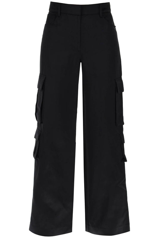 Self Portrait satin cargo pants for men