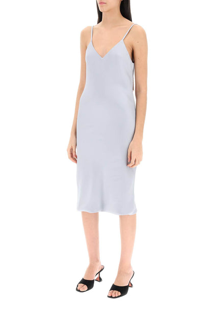 Norma Kamali crepe satin slip dress