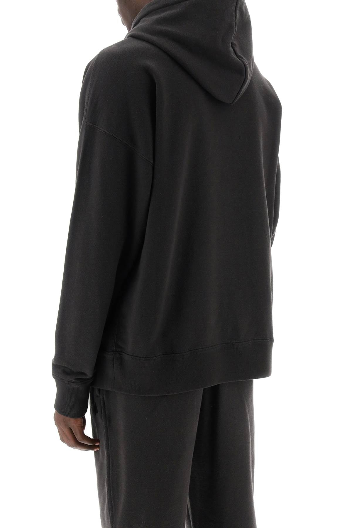 Marant miley flocked logo hoodie