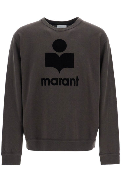 Marant mikoy flocked logo sweatshirt