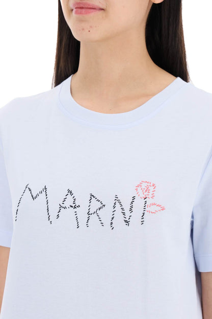 Marni hand-embroidered logo t-shirt