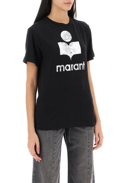 Isabel Marant Etoile zewel t-shirt with metallic logo print