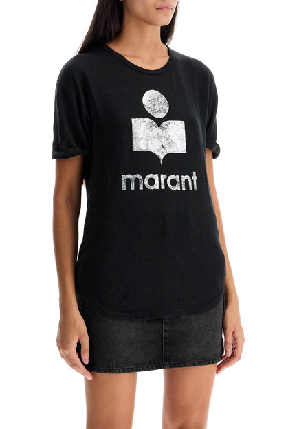 Isabel Marant Etoile koldi t-shirt with flocked logo