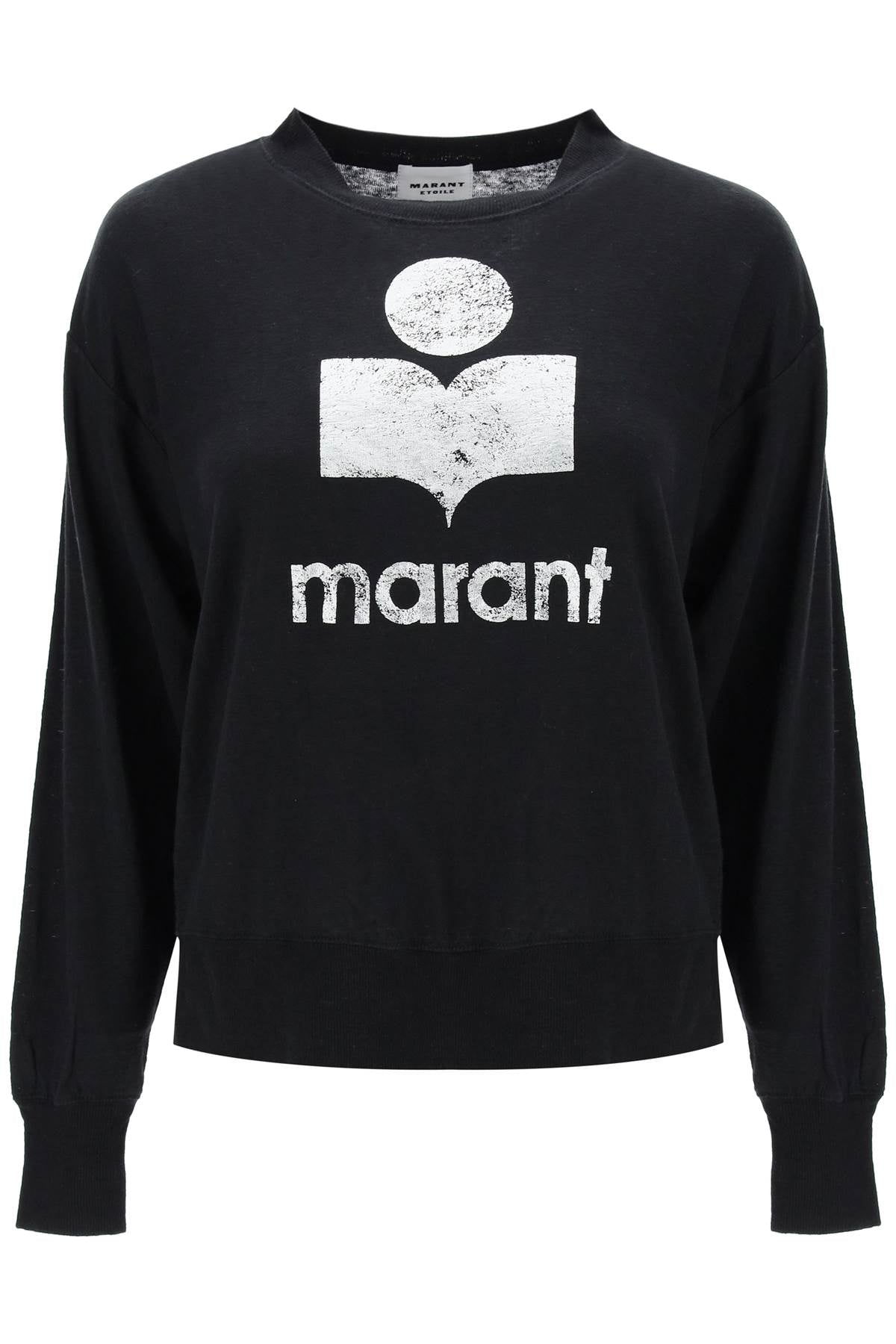 Isabel Marant Etoile klowia t-shirt with metallic logo print