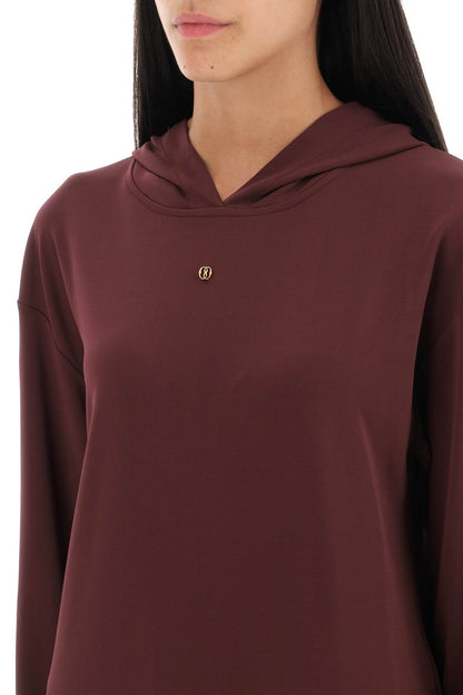 jersey hoodie with bally emblem