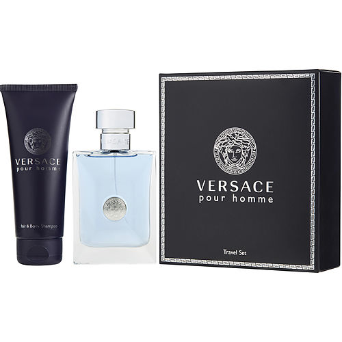 VERSACE POUR HOMME - EDT SPRAY 3.4 OZ & HAIR AND BODY SHAMPOO 3.4 OZ (TRAVEL OFFER)