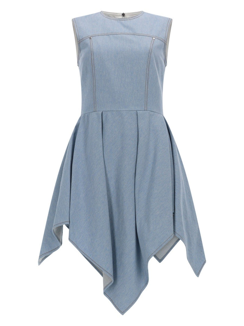 ABITO IN DENIM CON GONNA ASIMMETRICA