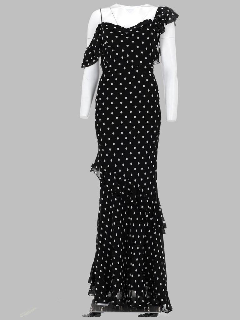 ABITO LUNGO IN GEORGETTE A POIS