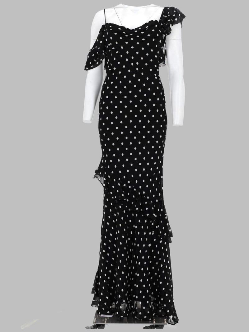 ABITO LUNGO IN GEORGETTE A POIS