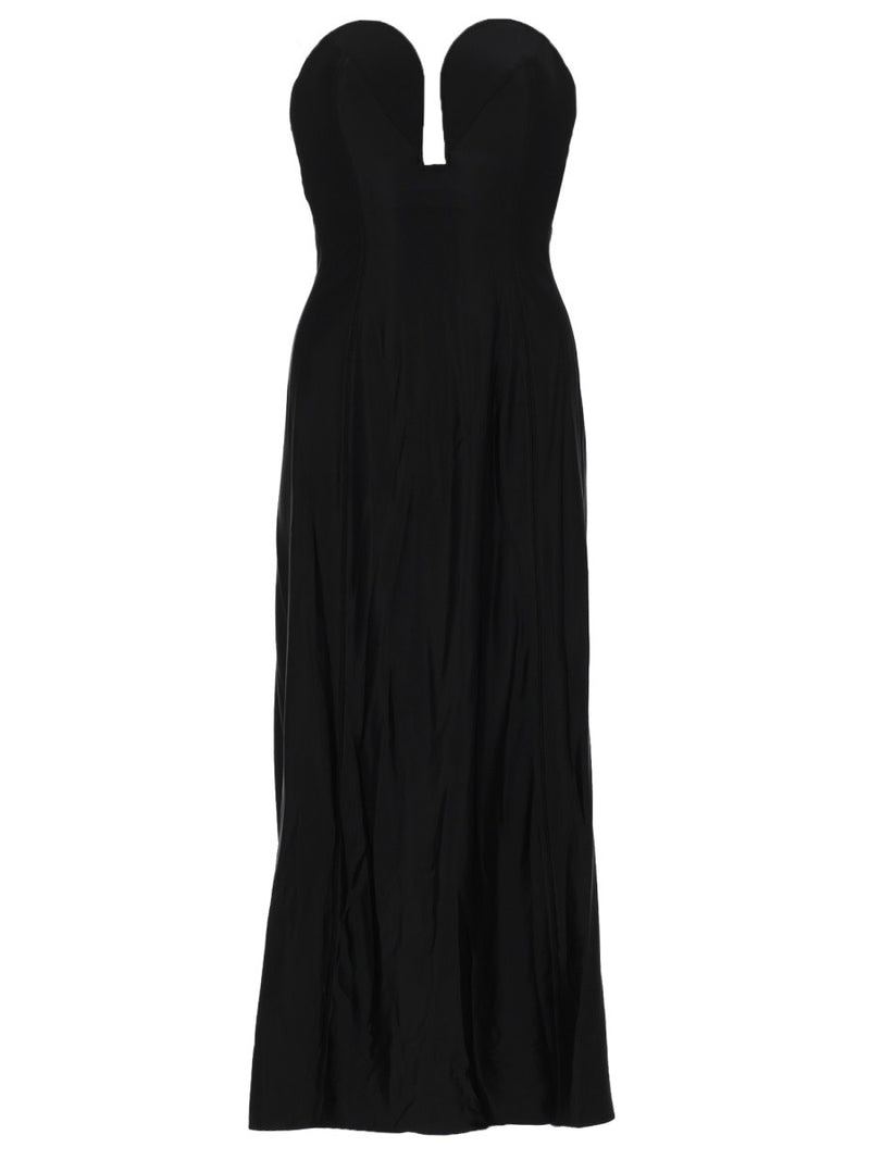 ABITO MIDI CON BUSTIER STRUTTURATO A FORMA DI CUORE