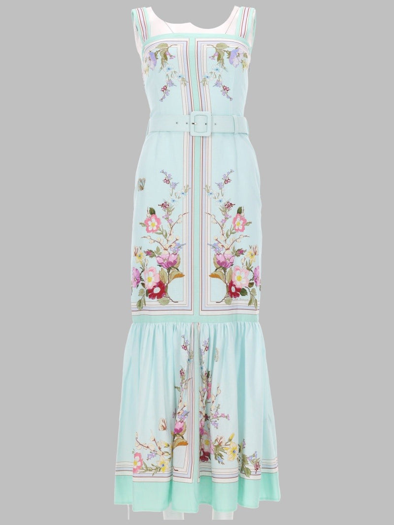 ABITO MIDI CON STAMPA FLOREALE