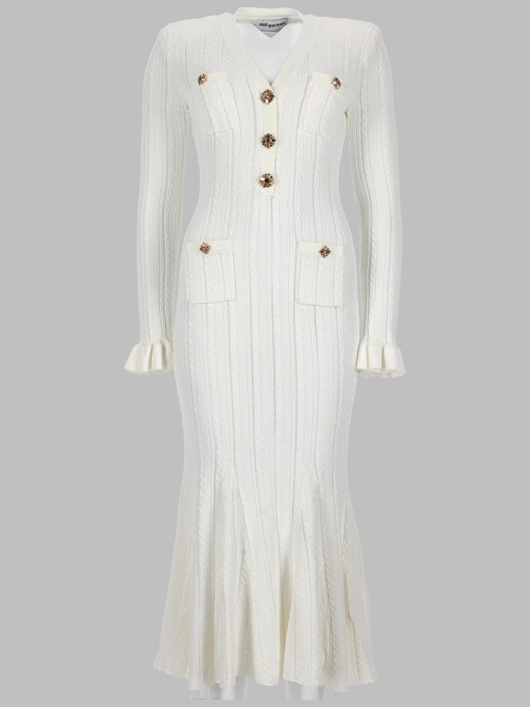 ABITO MIDI IN MAGLIA POINTELLE