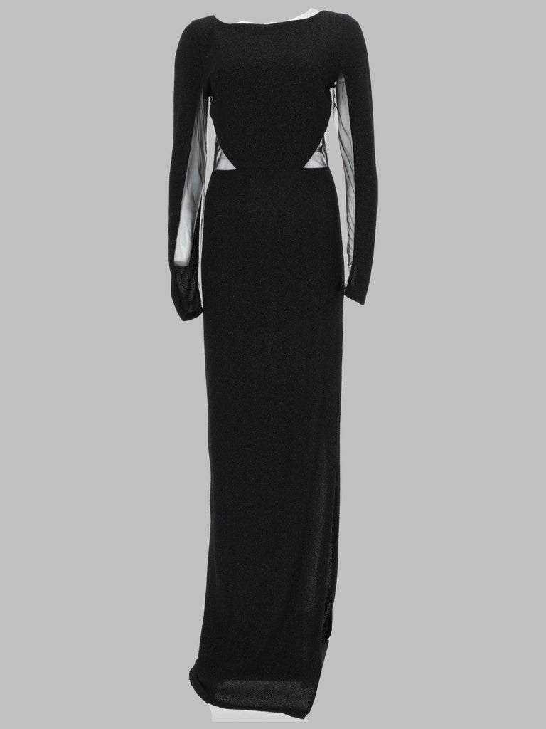 ABITO LUNGO CON INSERTI IN TULLE