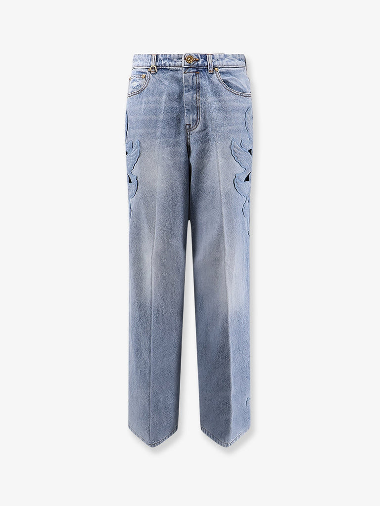 Alchemy Applique Relaxed Flare blue denim jeans