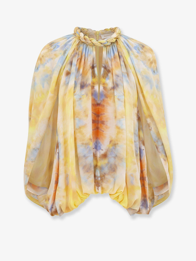 Alchemy Twist Billow silk top