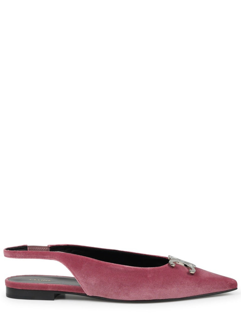 alma triomphe velvet flat slingback 05