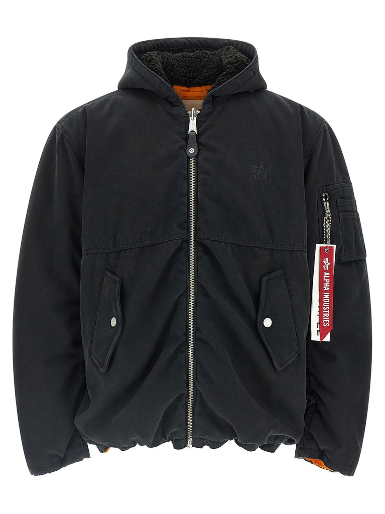 Alpha Industries x Purple reversible bomber jacket