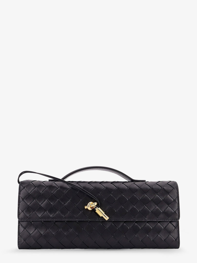 Andiamo Leather Clutch with Intrecciato Pattern