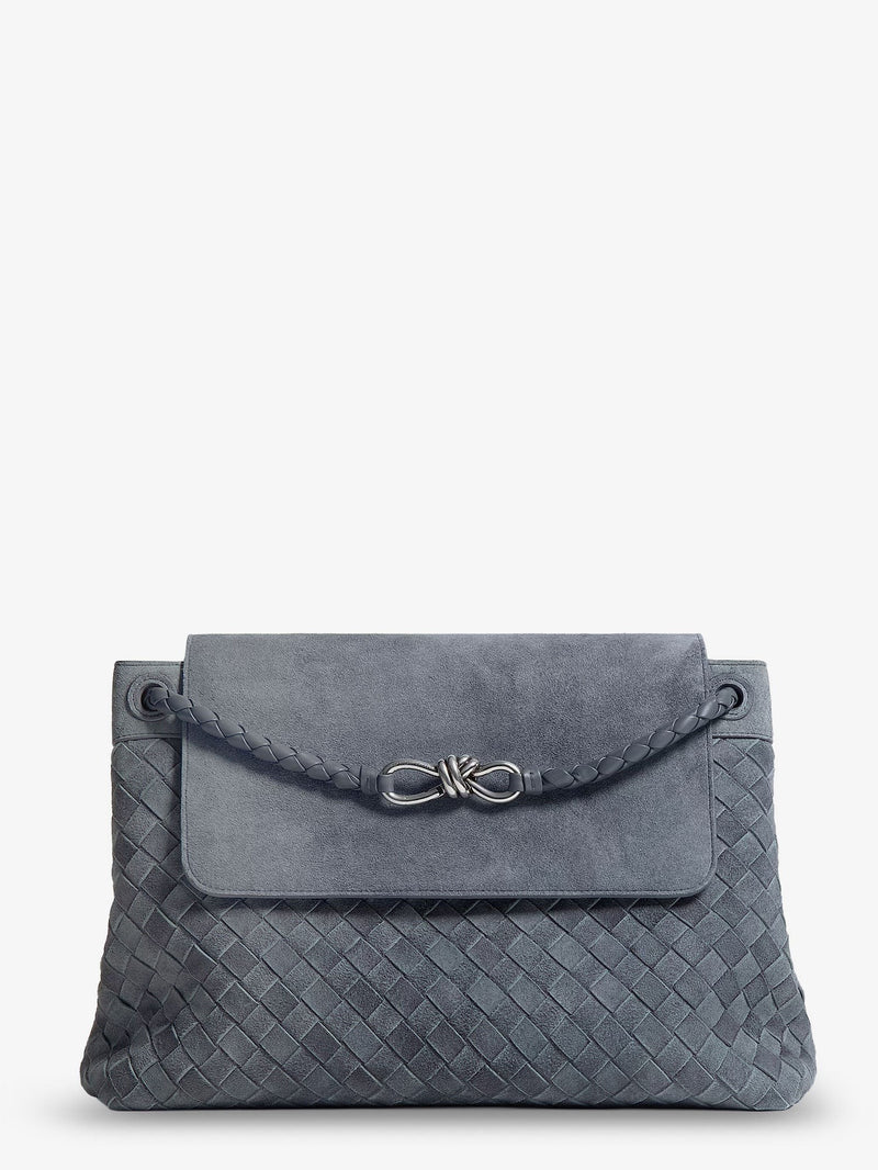 Andiamo Messenger suede shoulder bag with Intrecciato motif