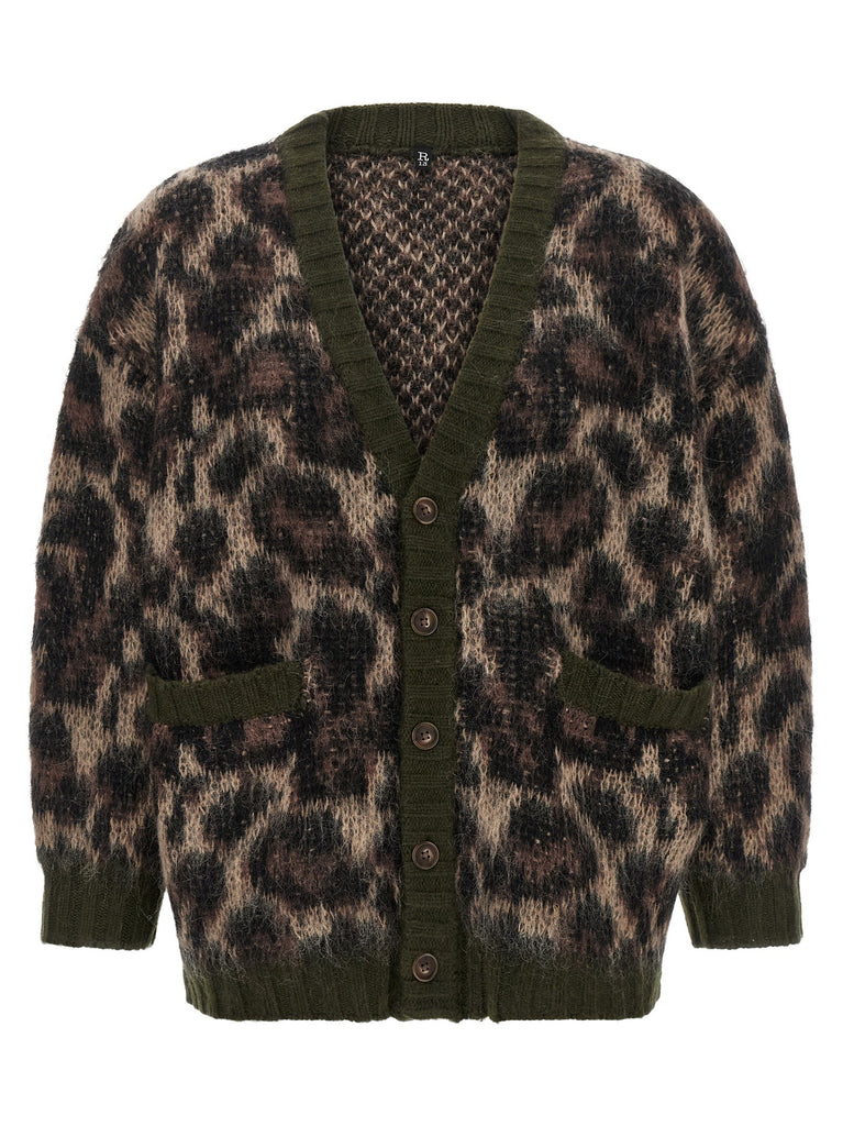 Animal print cardigan