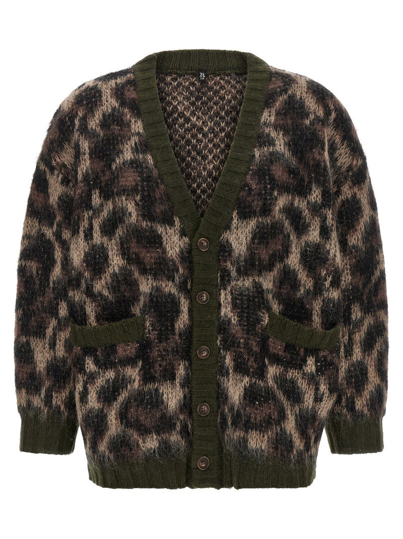 Animal print cardigan
