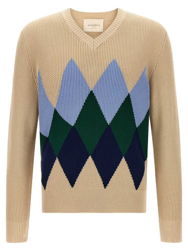 Argyle pattern sweater