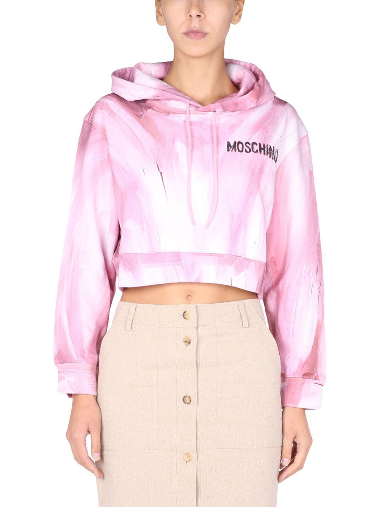 "ART THEME" CROPPED SWEATSHIRT