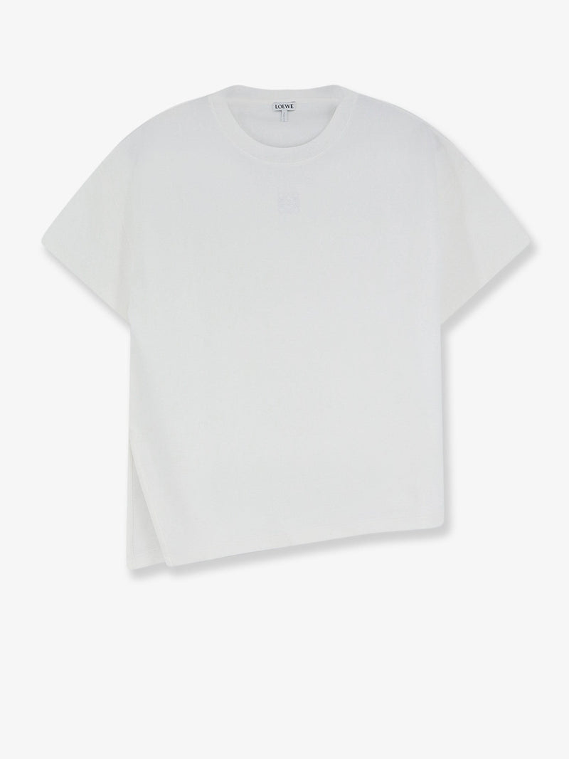 Asymmetric cotton blend t-shirt