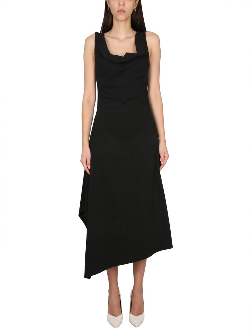 ASYMMETRICAL MIDI DRESS