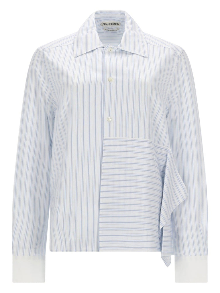 ASYMMETRICAL SHIRT WITH DRAPING