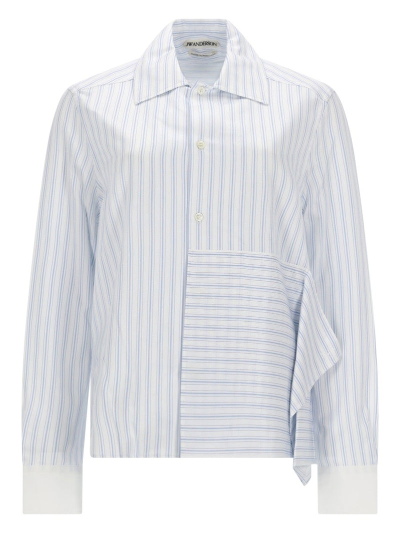 ASYMMETRICAL SHIRT WITH DRAPING